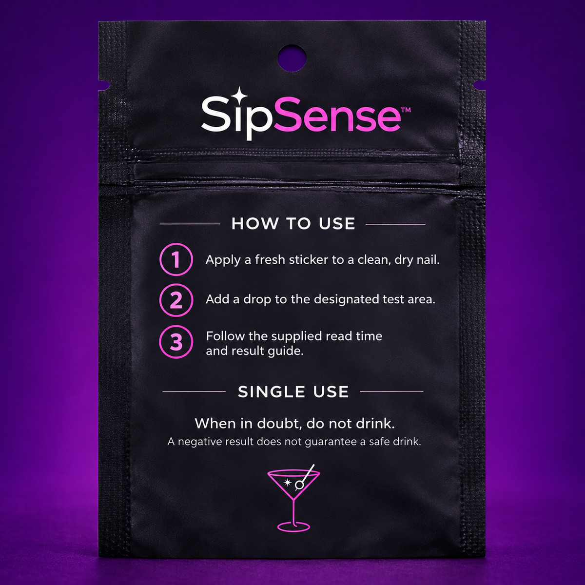 Sipsense drink testing safety kit